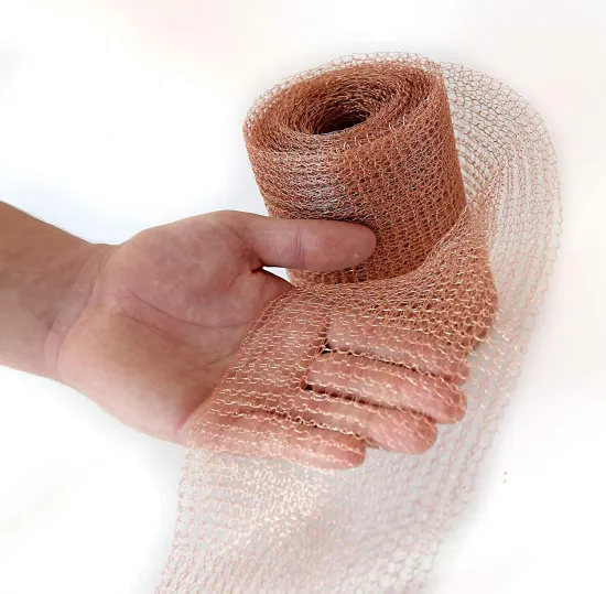 Knit Copper Mesh Roll - Pure Copper for Building and Gas Filtration
