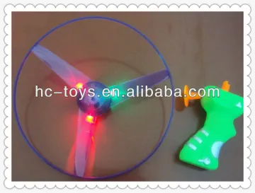 Pull line Flying saucer with lights,Pull line spinning toy,toxic free toy