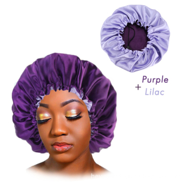 Luxury Reversible Double Layer Satin Silk African Women's Hair Wraps with Logo