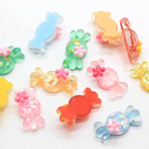 100 piezas de resina mezclada caramelo dulce decoración artesanías cuentas Flatback cabujón Kawaii adornos para Scrapbooking DIY Accesorios