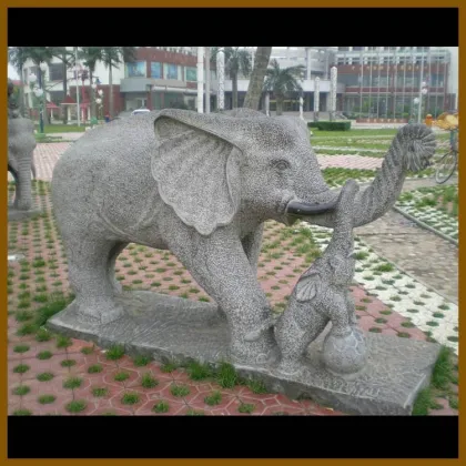 Garden bronze elephant family statues copper elephant statue for sale