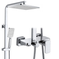 Chrome laiton bathoom manuté douche thermostatique de pluie