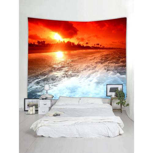 Tapestry Wall Hanging Ocean Beach Sea Wave Series Tapestry Tropical Style Sunrise Tapestry for Bedroom Home Dorm Decor