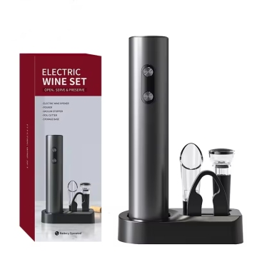 Battery Operated Custom Logo Electric Wine Opener Set with Accessories