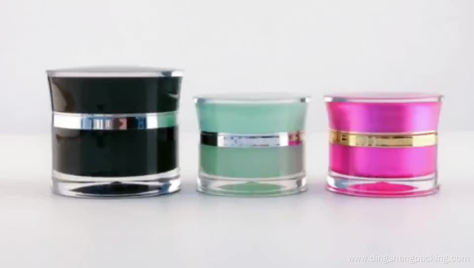 Luxury skincare body cream container packaging round 50ml cosmetic jar