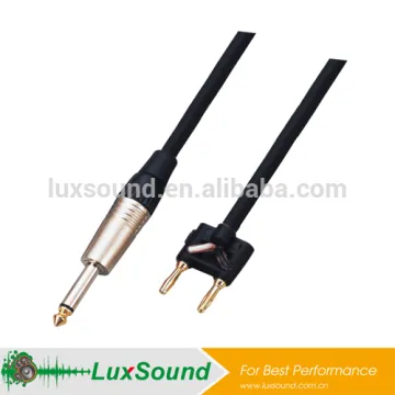 TRS Speaker cable, Mono 6.35 jack banana speaker cable,