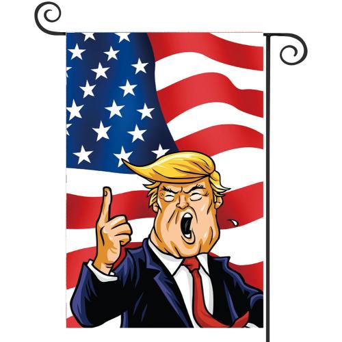 Kundenspezifisches Design Cartoon Trump Garden Parodie Fliegende Flagge