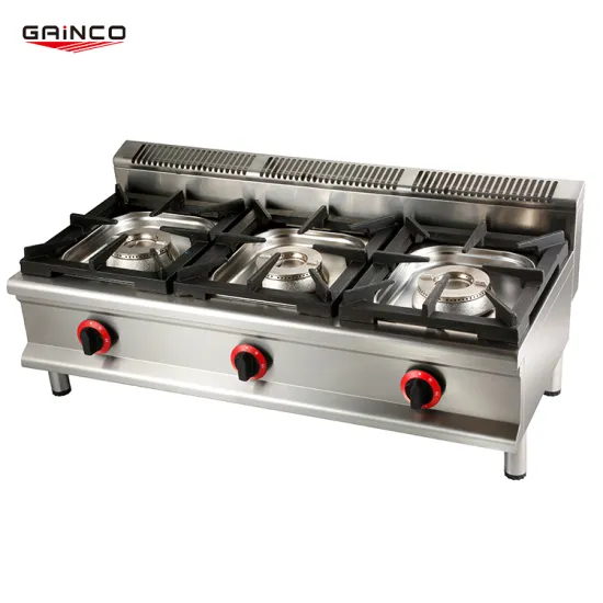 Portable 3-Burner Gas Stove for Camping and Industrial Use