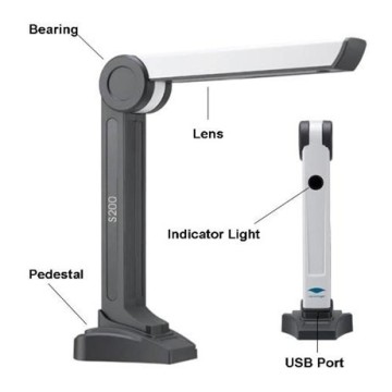 USB Portable Document Camera Scanner with 2mega Pixel Camera, A4 Capture Size, Apply for Smart Office, School, Bank, Communication