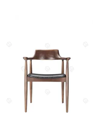 Design leather cushion solid wood chairs