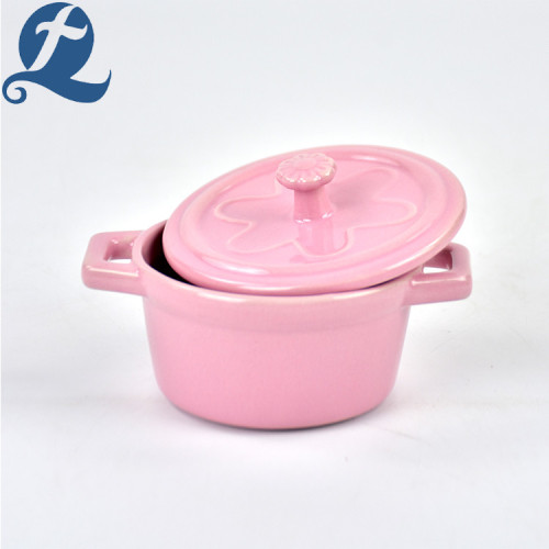 Home Decoration Colorful Double Soup Pot with Lid