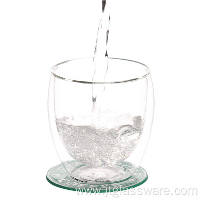 Double Wall Borosilicate Glass Mug For Water