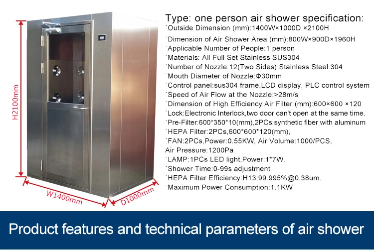 Personnel Dust Decontamination & Clothes Cleaning Air Shower