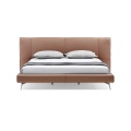 simple double bed Hot Sale bedroom leather bed