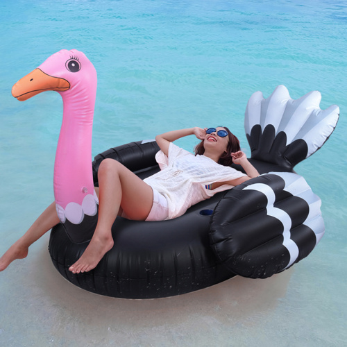 Venda quente flutuador inflável engraçado avestruz pvc flutuador