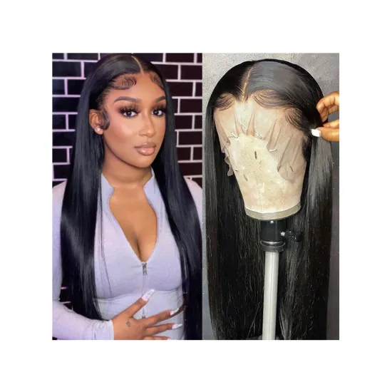 Cheap Raw Mink Brazilian Virgin Human Hair Straight Hair 360 Full HD Lace Frontal Wig Transparent Lace Front Wig For Black Women