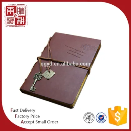 A6 thin pu leather notebook with lock and key