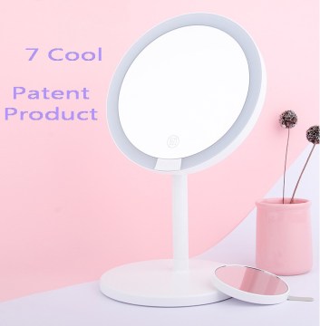 مرآة مكياج 5x مع LED Touch Magnify Vanity Mirror