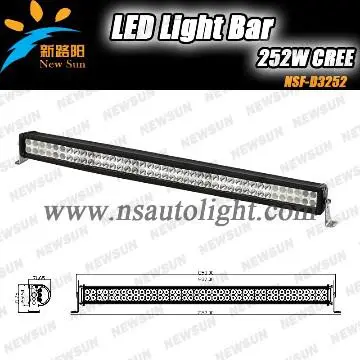 CREE led light bars 252W 10-30V IP67 offroad truck car led bar cheap