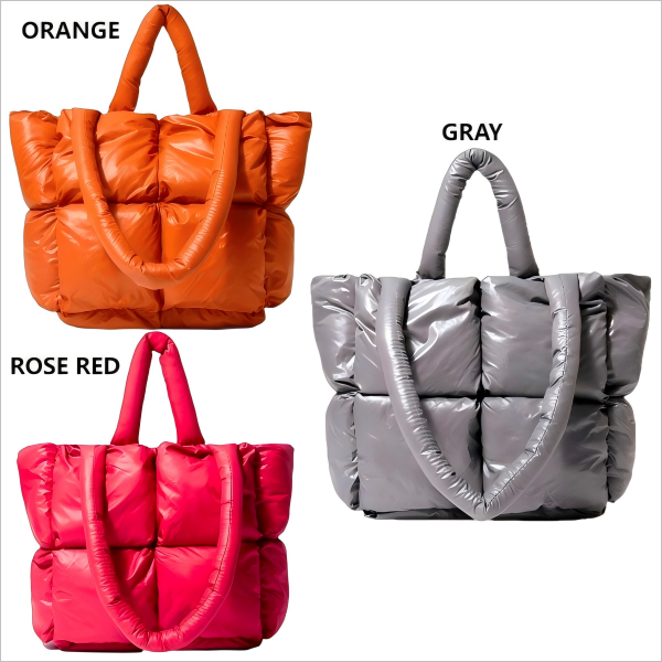 Anpassade polyesterpufferspåsar för damer Customized Polyester Puffer Bags for Ladies