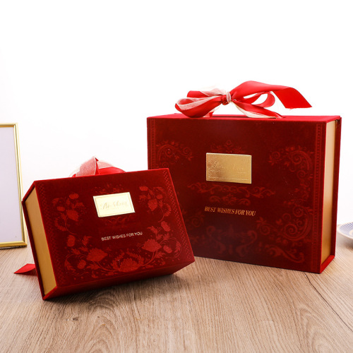 Роскошный дизайн пользовательский логотип Leblepress Logo Velvet Gift Box