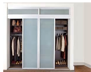 Frosted Glass Sliding Door Closet Wardrobe Armario (BR-J55)