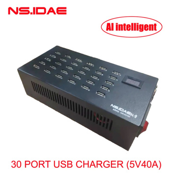 30 شاحن Port USB Smart 300W مع الضوء