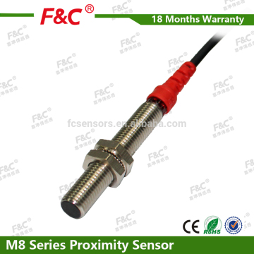 M8 1mm sensing 12-24v dc flush type inductive proximity switch sensor