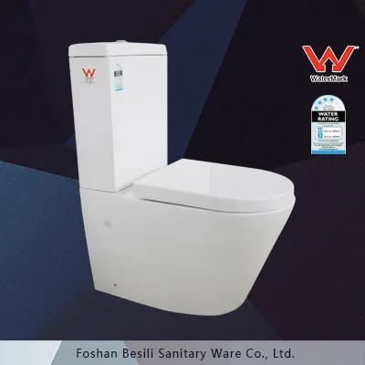 Australian style watermark WELS two piece toilet, contemporary toilet