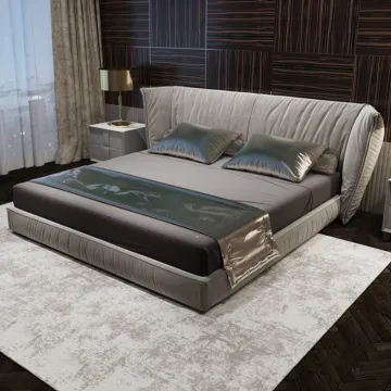 Luxury king size fabric double bed