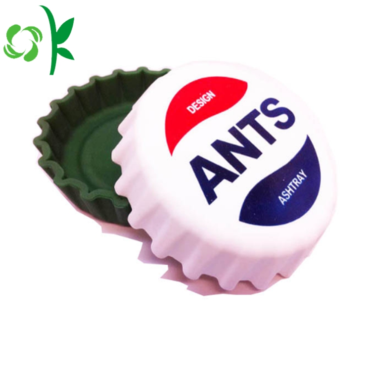 Beer Cap Shape Fashion Silicone Cutomized Smoke Ashtray