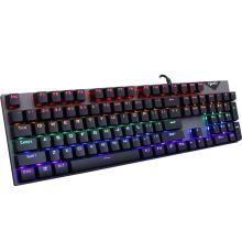 104 ปุ่ม RGB Keyboard กลไกการเล่นเกมขนาดกะทัดรัด