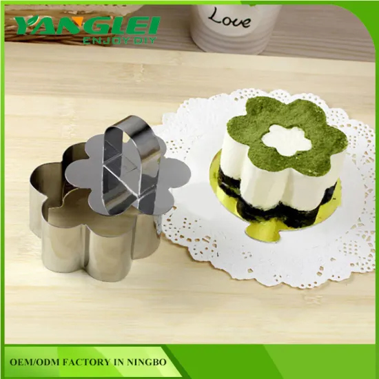 YL-238 Stainless steel flower Mousse Cake Mold with Pusher