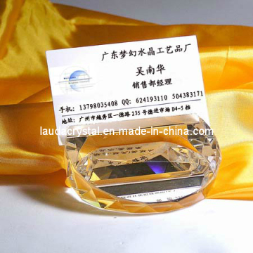 High-End K9 Machine Polished Crystal Name Card Holder