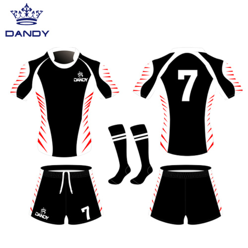 Camisetas de rugby de impresión sublimada de secado rápido