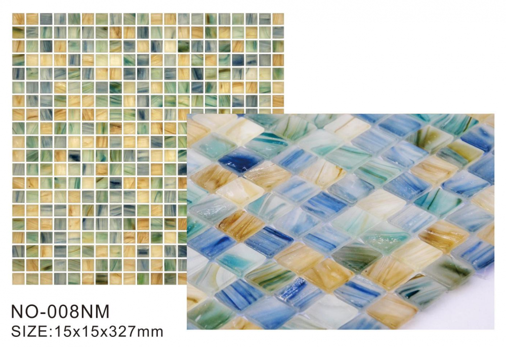 Colorful frosted glass mosaic tiles