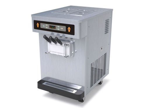 Masa üst otomatik dondurma Makinası / ekipman, 3 lezzet yumuşak hizmet dondurulmuş yoğurt makinesi de 35 litre/saat