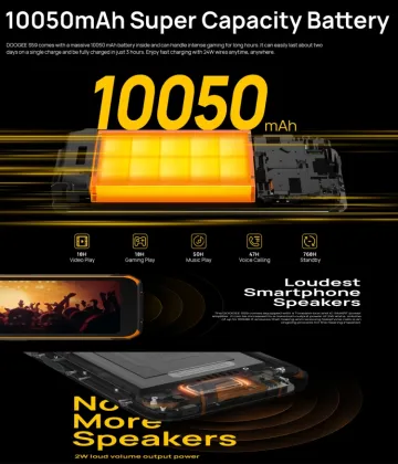 DOOGEE S59: Rugged Android 10.0 Phone with 10050mAh Battery