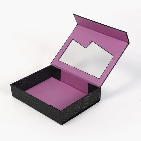Custom Foldable Magnetic Gift Box with Window Design