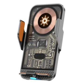 Portable Car Phone Charger with Coils Wireless Holder