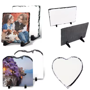 DIY Heat Thermal Transfer Stone Picture Frame Sublimation Blanks - 20x20cm Slate Rocks