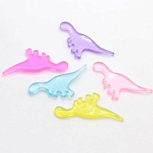 Hot Selling Dinosaur Transparent Resin Cabochon 100pcs/bag For DIY Toy Decoration Or Craft Ornaments Bead Charms