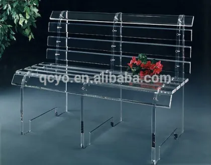 Hot sale! Acrylic long chair for two people