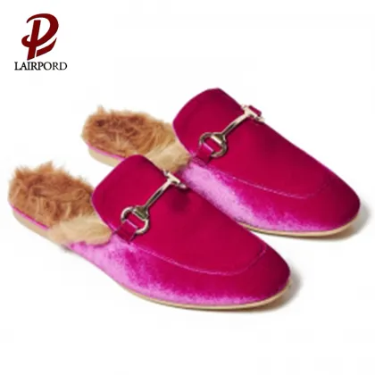 warm winter Cotton fur slippers for women