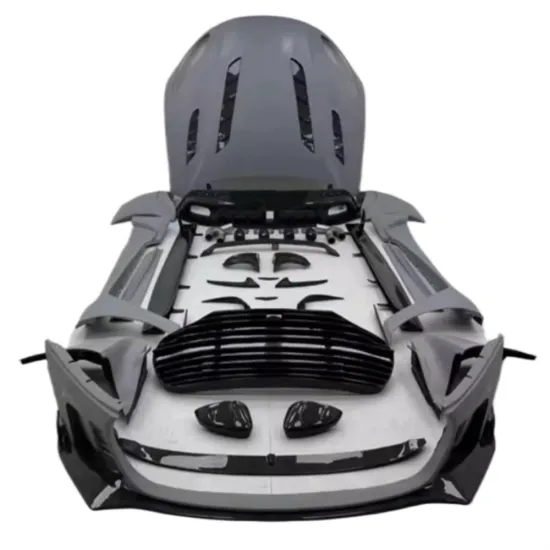 M-style Carbon Fiber Front and Rear Bumpers, Rear Spoiler, Side Skirts Body Kit for Aston Martin DB11
