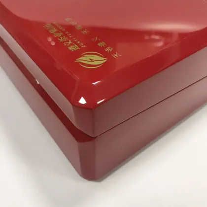 Red Tea Gift Box Wood Tea Storage Case