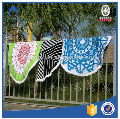 Custom Made Large Round Beach Towels Wholesale ,Beach Towels And Beach Blankets