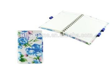 fabric craft loose-leaf notebook with pen holes