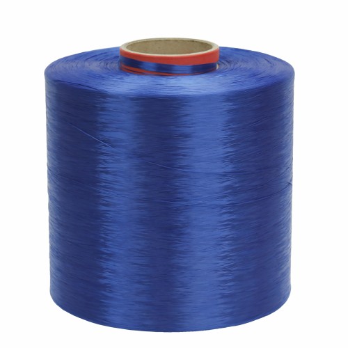 Physical recycled polyester yarn blue color twisted Z60 2220dtex