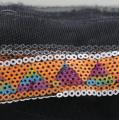 venda quente triângulo padrão de onda colorido lantejoulas étnicas guarnição do laço para a roupa